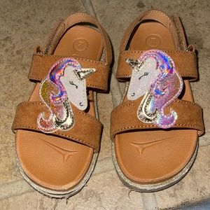 Cat & Jack Toddler Unicorn Sandals Size 7